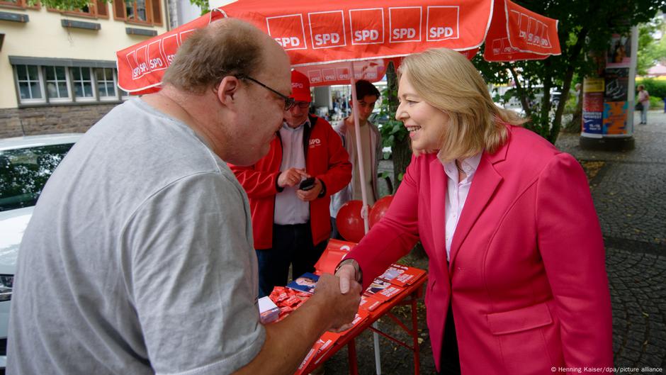 Ministarka Berbel Bas (SPD) na štandu svoje stranke u Severnoj Rajni-Vestffaliji