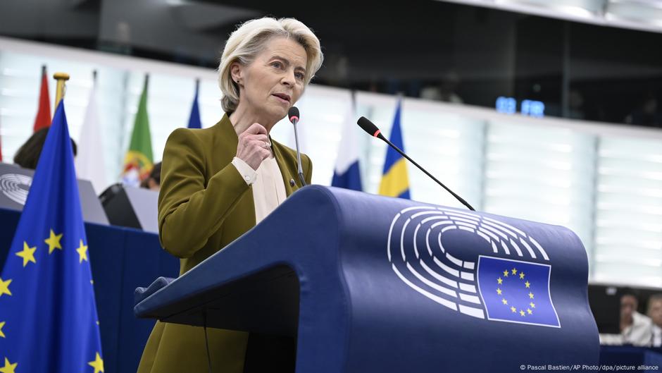 Predsednica Evropske komisije Ursula fon der Lajen tokom govora o stanju Unije u Evropskom parlamentu u Strazburu 10. septembra