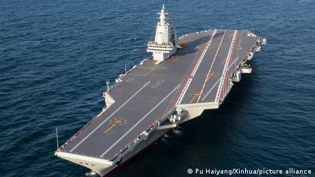 El tercer portaaviones de China, el Fujian, durante sus primeras pruebas de mar. (Archivo 08.05.2024) El tercer portaaviones de China, el Fujian, durante sus primeras pruebas de mar. (Archivo 08.05.2024)