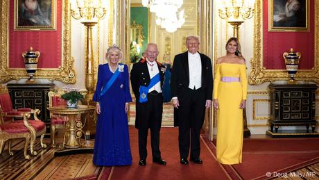 US-Präsident Donald Trump traf sich zu einem Staatsbankett mit dem britischen König Charles III.