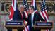 Britain's Prime Minister Keir Starmer (right) and US President Donald Trump (left) shake hands after both made opening statements at a joint press conference Britain's Prime Minister Keir Starmer (right) and US President Donald Trump (left) shake hands after both made opening statements at a joint press conference