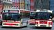 Buses in a German town Buses in a German town