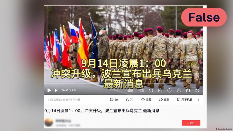 Fact check: False claims Poland sent troops to Ukraine  DW  09/19/2025