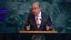 El secretario general de las Naciones Unidas, António Guterres, habla desde un atril durante la Asamblea General de la ONU.
