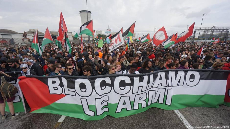إضراب واحتجاجات تجتاح إيطاليا تضامنا مع غزة