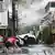 People begin to clear the streets after Typhoon Ragasa in Taiwan