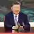 图为习近平9月24日透过视讯在联合国气候变迁峰会演说。