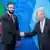 USA New York 2025 | Handschlag zwischen Ahmed al-Sharaa (links) und UN-Generalsekretär António Guterres (rechts) bei der UN-Generalversammlung