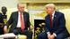 Cumhurbaşkanı Recep Tayyip Erdoğan ile ABD Başkanı Donald Trump Oval Ofis'te yan yana oturuyor