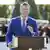 Pete Hegseth speaks to members of the military 