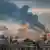 دود ناشی از حملات موشکی و پهپادی روسیه به کییف