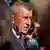 Former Czech Prime Minister and the leader of the ANO party Andrej Babis speaking into a microphone during an interview