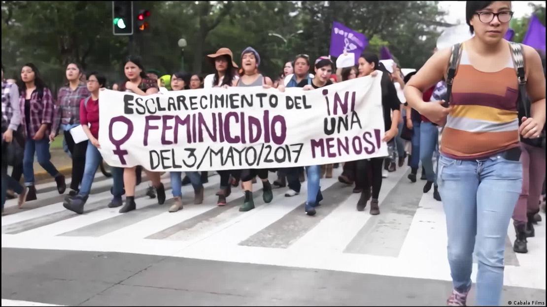 Manifestación en México para que se esclarezcan los feminicidios.