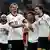 Joshua Kimmich celebrates scoring a goal for Germany