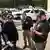 Huphreys County Sheriff Chris Davis and Hickman County Sheriff J. Craft at press conference with other Tennessee police