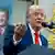 Donald Trump spricht zu Reportern im Oval Office 