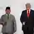 Presiden RI Prabowo Subianto dan Presiden AS Donald Trump berfoto bersama di KTT Perdamaian Gaza di Mesir.
