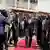 Col. Michael Randrianirina (center of picture) arrives at the high constitutional court to be sworn in as President in Antananarivo, Madagascar, October 17, 2025