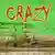 "Das Crazy" als Graffiti-Schriftzug auf einer grünbemalten Mauer 