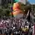 No-Kings-Proteste mit aufblasbarer Trump-Figur in Los Angeles (18.10.2025)