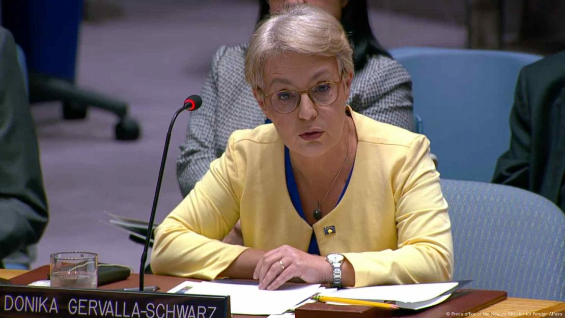 Ministrja e Jashtme e Kosovës, Donika Gërvalla duke folur në Këshillin e Sigurimit Ministrja e Jashtme e Kosovës, Donika Gërvalla duke folur në Këshillin e Sigurimit