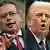 En la imagen aparecen el presidente colombiano, Gustavo Petro, y al lado derecho el mandatario estadounidense, Donald Trump.