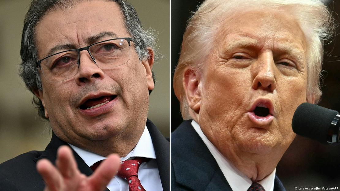 Gustavo Petro y Donald Trump.