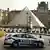 A police car pictured outside the Louvre Museum on Oct 26. 2025