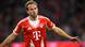 Torjubel Harry Kane mit ausgebreiteten Armen im Trikot des FC Bayern München Torjubel Harry Kane mit ausgebreiteten Armen im Trikot des FC Bayern München