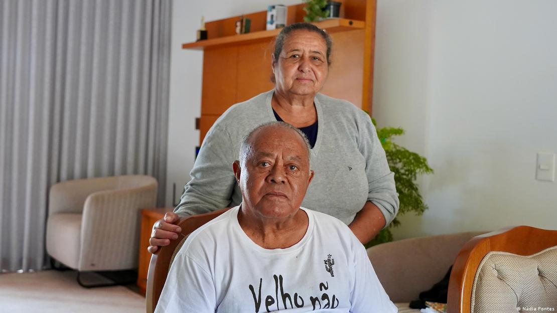 Raimundo Alves ao lado da esposa Geralda Alves