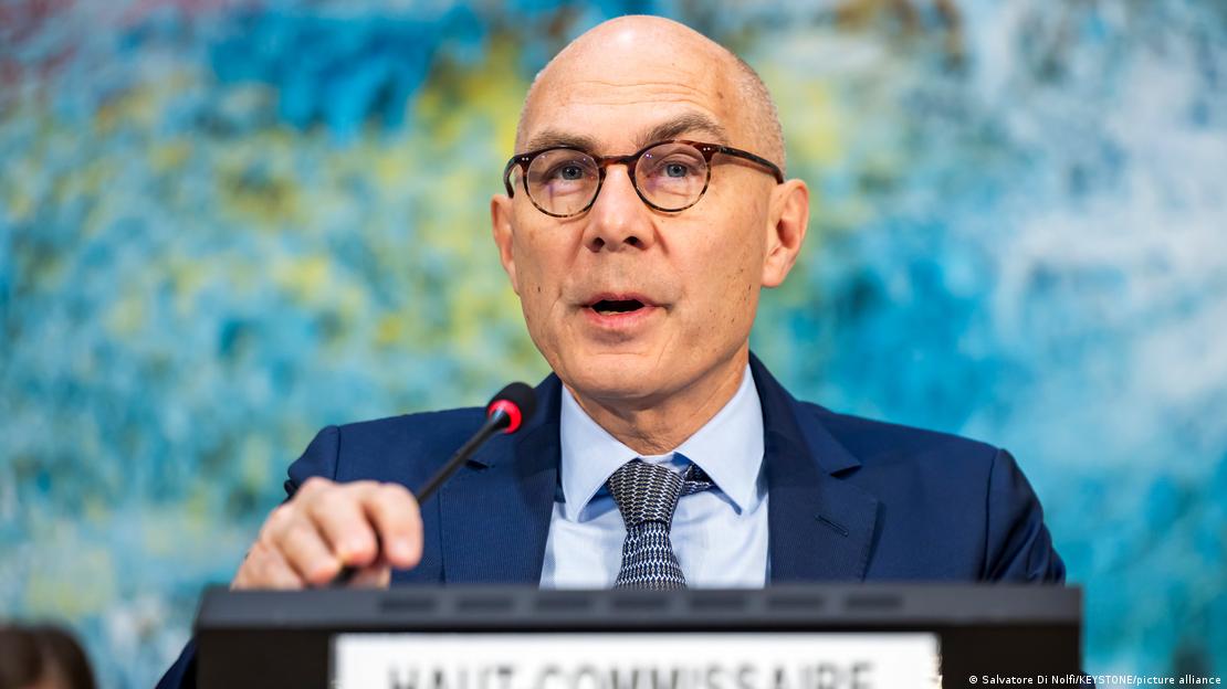 BM İnsan Hakları Konseyi oturumunda konuşan İnsan Hakları Yüksek Komiseri Volker Türk.