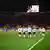 Germany's players celebrate in Leipzig