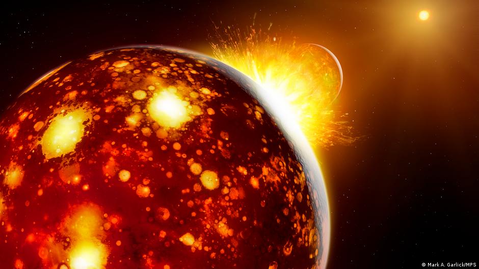 Was our moon made by Earth colliding with its neighbor?  DW  11/20/2025