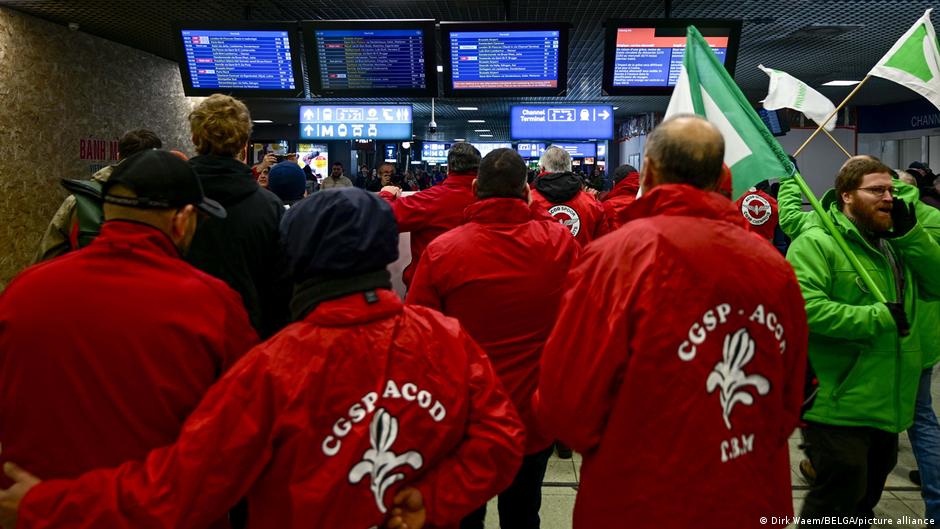 Belgium faces nationwide disruption as unions strike