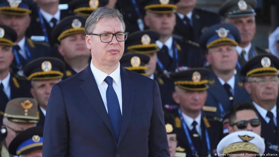 Predsednik Srbije Aleksandar Vučić na vojnoj paradi u Beogradu 20. septembra 2025.