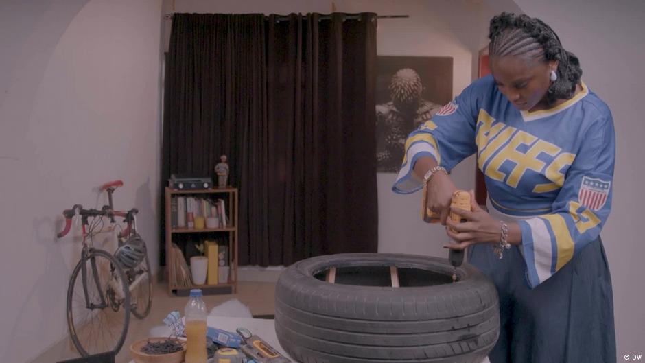 How Queen Achalla designs living rooms from car tires