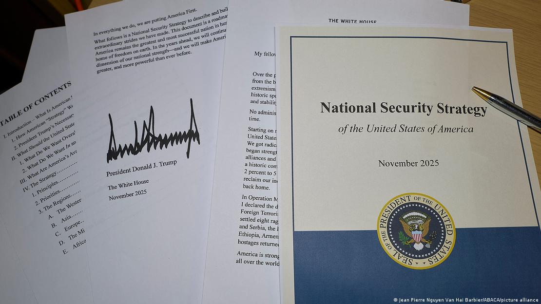 El documento de la nueva estrategia de seguridad nacional de Estados Unidos. 
