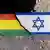 Las banderas de Israel y Bolivia, en pintura craquelada, representan la ruptura de relaciones diplomáticas hace más de dos años. (Archivo)