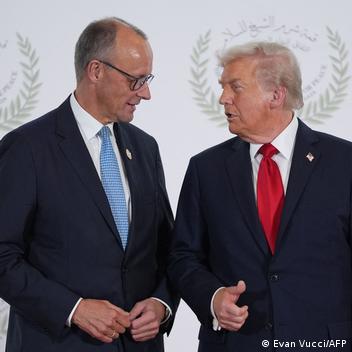 مصر، شرم الشيخ 2025 ، دونالد ترامب يرحب بفريدريش ميرتس في قمة غزة