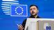 Zelenslki discursa durante cúpula da UE em Bruxelas.