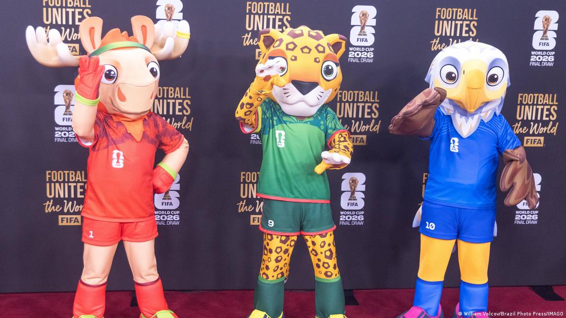 Os três mascotes da Copa 2026 Os três mascotes da Copa 2026