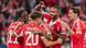 Bayern Munich players celebrate after a goal Bayern Munich players celebrate after a goal