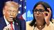 Donald Trump y Delcy Rodríguez en un fotomontaje.