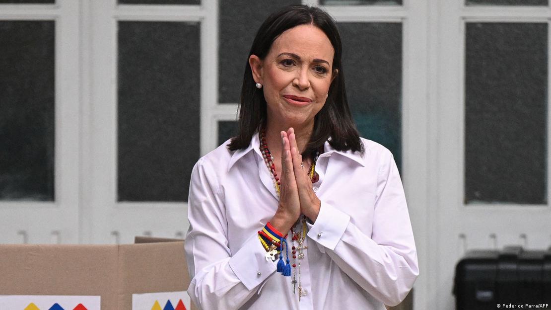 Venezolanische Oppositionspolitikerin María Corina Machado Venezolanische Oppositionspolitikerin María Corina Machado