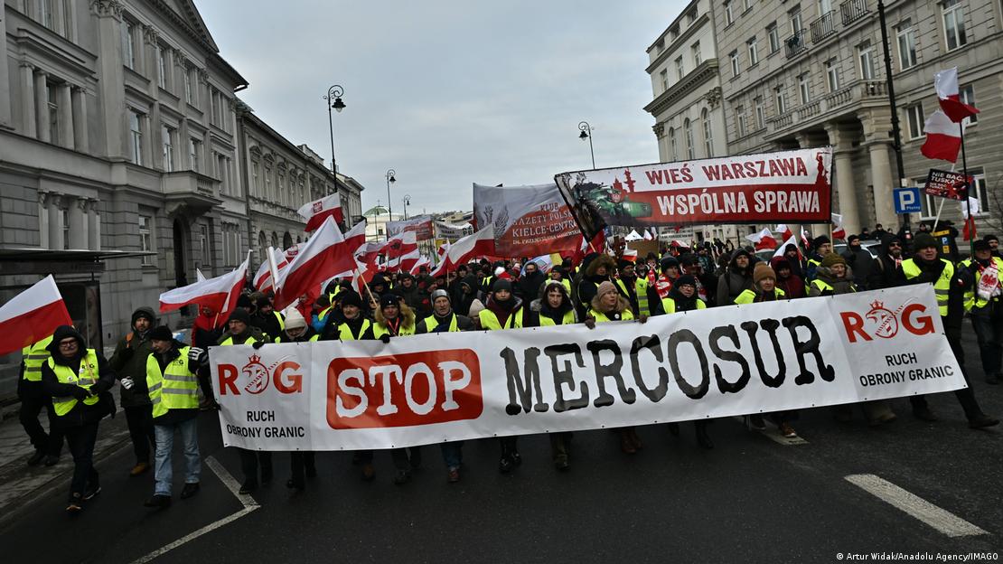 Poloni, Varshavë 2026 | Fermerë dhe minatorë protestojnë kundër marrëveshjes tregtare BE-Mercosur