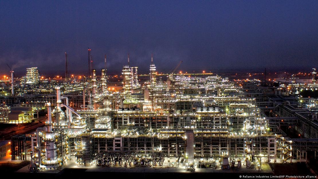 A file photo of Jamnagar refinery at night, June 2021