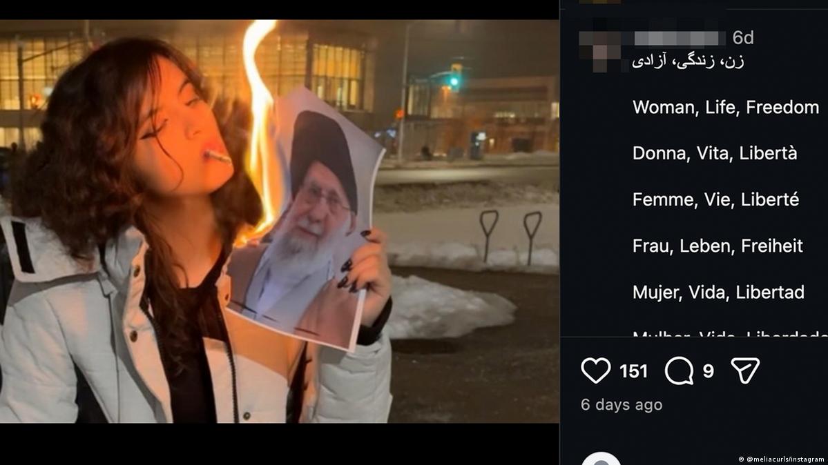 事实核查：用哈梅内伊照片点烟的抗议视频来自伊朗？