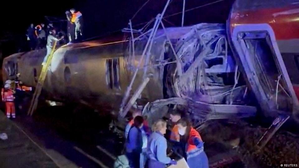 A train crash near Adamuz, Spain A train crash near Adamuz, Spain