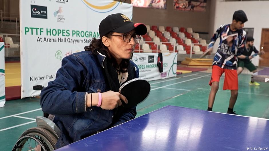 Living with polio, Pashtun woman pursues table tennis career