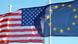 Drapelul SUA și cel al Uniunii Europene Drapelul SUA și cel al Uniunii Europene